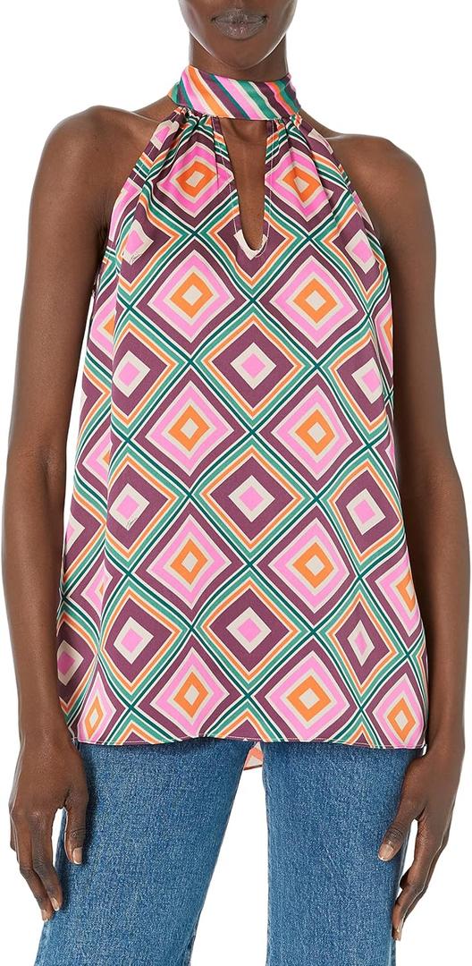 Trina Turk Women's Printed Halter Top (Multi) Size S