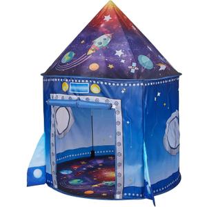 Rocket Ship Space Pop Up Play Tent for Kids-Astronaut Pretend Playhouse Gift for 3-5 Year Old Girls Boys 