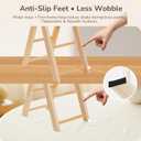 3 x 3-Tier Dessert Stand, 5.9" Extra-Wide Shelves, Natural Clear-Coated Finish, Stable & Easy-Clean Cupcake Holder for Afternoon Tea, Fruit, Snacks, Party Display