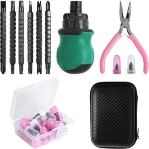 2 x 29PCS Tire Repair Rubber Nail Kit,Tire Plug Kit,Car Emergency Tire Patch Kit,Self-Service Quick Puncture Repair Tools,Suitable for Car,Motorcycle,Truck
