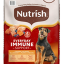 Pack of 4 Nutrish Everyday Immune Support Chicken, Salmon, Blueberry & Pumpkin Recipe Dry Dog Food, 26-lb bag, Best Before Date 06/13/2026