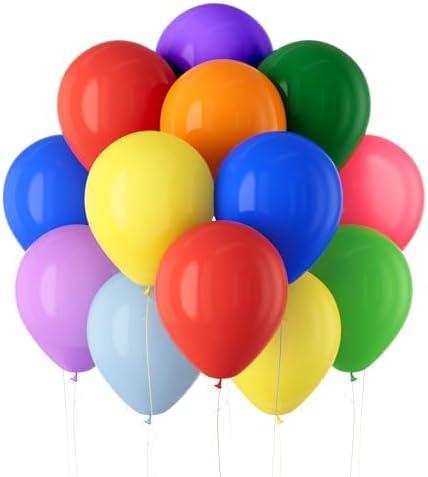 Pack of 3 DECOCKRAT Assorted Latex Balloons Kit - 110PCS Party Balloons, 12'' Helium Balloon Set with Ribbon, Perfect for DIY, Birthday, Baby Shower, Wedding, Anniversary & Holiday Decoration