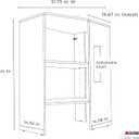ClosetMaid SuiteSymphony Wood Corner Shelf Unit, 2 Shelves, Adjustable, Stacking, For Storage, Closet, Clothes, Shoes, Dcor, Pure White