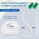 66 ft Flexible Pipe PVC Tubing for Artificial Flowers 16 mm Bendable Pipe Stem for Fake Floral Balloon Arch Wedding Arrangement Prop Decor with Tube Cutter 12 Green Crepe Paper (Not Include Flowers)