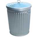 Galvanized Trash Can with Lid
