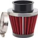 AHL Red 42mm Universal Air Filter Fit for Pod / 150cc-250cc Motorcycle Scooter ATV Dirt Bike/50cc 70cc 90cc 110cc 125cc Coolster Tao Tao Sunl/Quad Go Kart Pit Dirt Bike Parts
