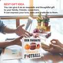 Football Decor - Fall Decorations for Home - Fall Decor - Our Favorite Season Is Football Pumpkin Wooden Sign Home Office Living Room Desk Shelf Table Decoration - 5 x 5 Inches