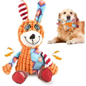 Squeak Dog Toys Stuffed Plush for Small & Medium Breeds - Soft Chew Fabric, Interactive Indoor/Outdoor Play, Perfect for Puppy Teething - Ideal Pet Gift, Dog