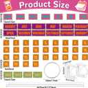 Confetti Calendar Bulletin Board Set Colorful Dot Flip Calendar with Holder Confetti Classroom Decoration with 54 Date Cards Adjustable Calendar Holder for Classroom Home Decor Supplies