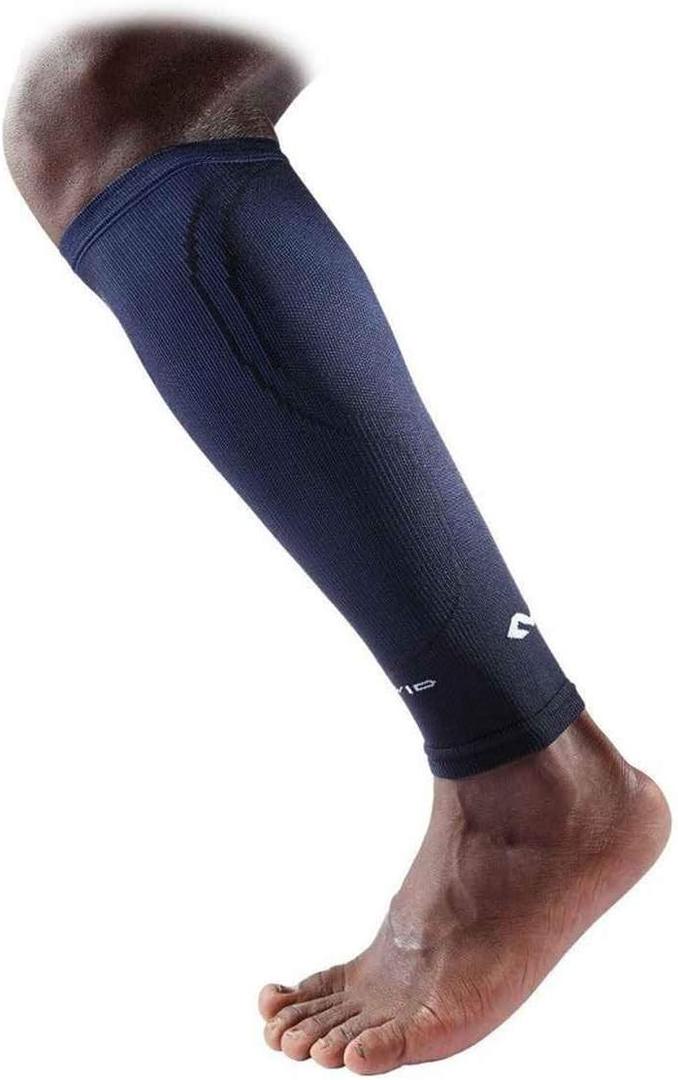 McDavid Elite Compression Recovery Calf Sleeves (Medium, Black/Alt Blue)