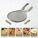 Redchef Crepe Pan Nonstick, 10 Inch Ceramic Tortilla Pan, Flat Skillet Pan for Roti Dosa Tawa Comal Para Tortillas Pancake Pan for Stove Top, Induction Compatible, PFAS/PFOA/PTFE Free (Gray)