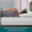 Sleep Innovations 4 Inch Pillow Top & Green Tea Gel Memory Foam Mattress Topper, Twin, Medium Plush Feel, Pressure Relief, for All Sleep Positions, Twin XL