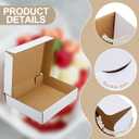 Watersay 25 Pack Half Pan Corrugated Catering Box 13'' x 10-7/8'' x 3'' White Secure Stackable Food Delivery Container Bakery Cardboard Food Storage Boxes for Takeout