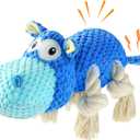 Dog Toys for Aggressive Chewers - Dog Toys to Keep Them Busy Squeaky Dog Toys for Large Dogs (Blue, Medium)