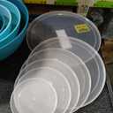 Edge Plastic Mixing Bowls 12 Piece Nesting Set 6 Prep Bowls and 6 Lids, for Baking, Cooking and Storing, Tonal Mint