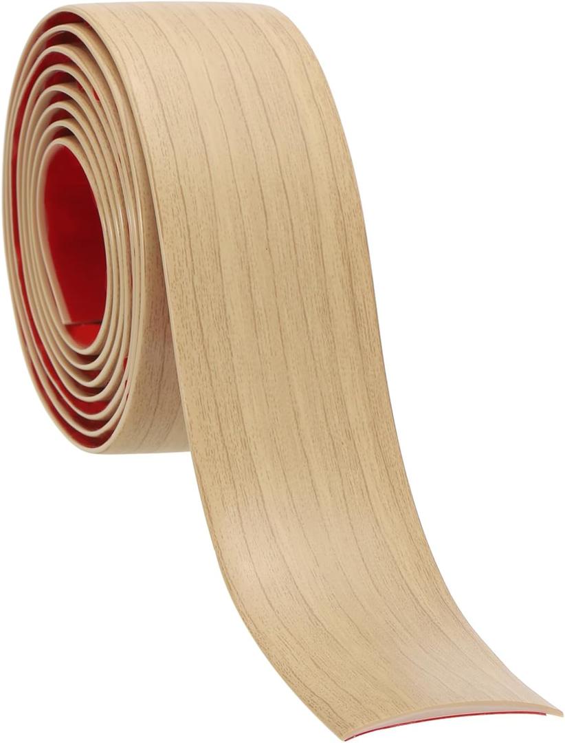 PATIKIL Self Adhesive Floor Transition Strip 1.6 In x 6.6 Ft, Vinyl Laminate Floor Flat Divider for Joining Floor Gaps Doorways Carpet Cover Floor Tiles Brown