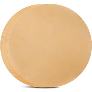BYKITCHEN 14 Inch Parchment Paper Rounds, Non Stick Pizza Parchment Paper for Elite Gourmet Smokeless Indoor Electric BBQ Grill, Pizza Pan, Cast Iron Pizza Pan, Round Baking Sheet and More(Set of 100)