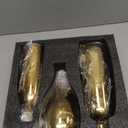 Glossy Gold Mini Ceramic Vase Set of 3, Small Ceramic Vase Set for Decorative, Bud Vases for Centerpieces Nightstand Kitchen, Boho Farmhouse Home Coffee Table Tray Decor