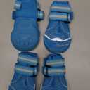 QUMY 4PCS Dog Boots for Large Dogs, Medium Dog Shoes & Paw Protectors for Hot Pavement, Summer Heat Protection, Mesh Breathable Nonslip Dog Booties for Hardfloors, Walking Running Hiking Blue Size 1