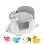 Baby Bath Seat for Infant Toddler 6 Months and up, Portable Foldable Non-Slip Baby Bathtub Seat 2 Secure Suction Cups for Baby Sitting Up (Grey)