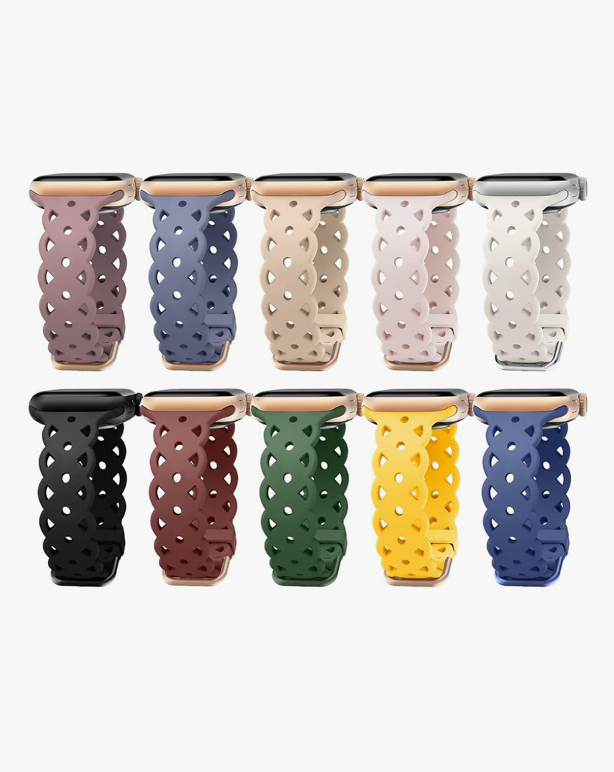 Sport Band Compatible with Apple Watch Bands 49mm 45mm 44mm 42mm 41mm 40mm 38mm, Soft Silicone Wristband Replacement Strap with Classic Clasp for iWatch Series 9 Ultra SE 8 7 6 5 4 3 2 1 for Women Men
