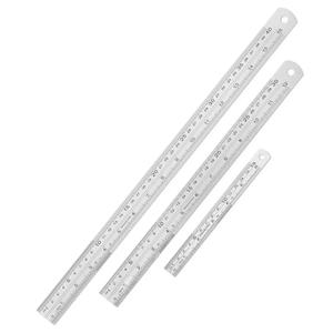 Mr. Pen- Stainless Steel Ruler, 3 pcs, 6", 12", 16", Imperial & Metric Measurements, Metric Metal Ruler Set, Metal Rulers (Silver)