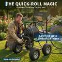 Garvee Garden Hose Reel Cart with Wheels, Hold Up to 300 ft of 5/8" Hose