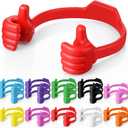 Yaomiao 24 Pcs Thumbs up Cell Phone Stand Holder, Tablet Display Stands Adjustable Mobile Phones Stand Smartphone Desktop Holder for Desk Offices Bedrooms Airplanes Travel (Multiple Colors)