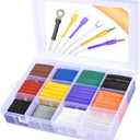 Heat Shrink Tubing Kit-Wire Wrap Tubing Tube Kit Insulation Electrical Colored Assorted Heat Shrink Tubing Assortment Electronics for Wires(Shrink Ratio2:1,650Pcs) (Multiple Sizes)