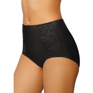 Bali Double Support, Women's Cool Comfort Underwear, Full Coverage Brief Panty (Large, Black)