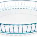 Pie Plate 10.5 Inch, Oven Glass Pie Pan for Baking Pie Crust, Pie Dish with Rippled Edge, Clear Baking Pan