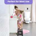 HBTower Folding Step Stool 9 Inch - Holds 600 lb, Non-Slip Surface & Carry Handle - Sturdy Step Stool for Kids, Toddlers & Adults - Compact Foldable Foot Stool for Kitchen, Bathroom, Bedroom, Outdoor