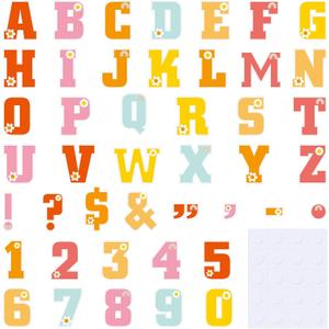 176 Pcs 7" Large Bulletin Board Letters Set, Bright, Retro