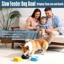 Dog Lick Bowl with Rolling Ball Slow Feeder for Liquid Treats, Lick and Roll Bowl for Dogs, Bone Broth Yogurt Feeder, Post-Surgery Nutrition for Small and Medium Dogs