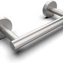 RARXTR Bathroom Toilet Paper Holder Wall Mount SUS304 Stainless Steel Double Post Pivoting Toilet Paper Roll Holder Wall Mounted for Bathroom RV Commercial Toilet Tissue Dispensers, Brushed Nickel