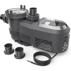 AQUASTRONG Variable Speed Pool Pump, 1.5 HP, 220V, 8189GPH, In/Above Pool Pump, Energy Efficient, High Flow, Powerful Self Primming Swimming Pool Pumps with Filter Basket