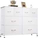 WLIVE Wide Dresser for Bedroom, 8 Drawer Chest of Drawers, White