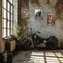 Motorcycle Metal Sign Gifts For Riders Men You Don't Stop Riding When Get Old Wall Art Decor Rider Tin Garage Signs Man Cave Accessories 8x12 Inch