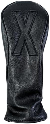 Golf Club Covers – Leather Driver Headcover, Fairway Wood, 3 Wood, Hybrid, Fits Mallet Blade Putter Head Covers Alignment Stick Cover