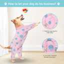 Dog Surgery Suit Long Sleeve, Dog Recovery Suit Female Male with Zipper Closure Post Spay, Neuter, Dog Onesie Shedding Suit Full Coverage Bodysuit (Pink, XL)