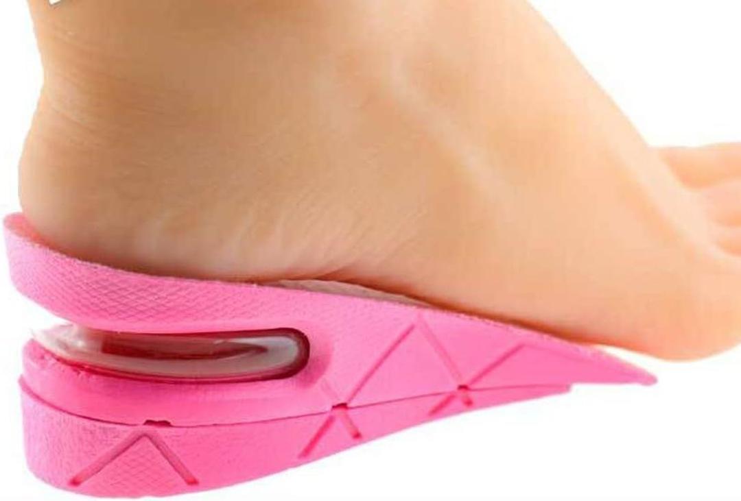 Two Layers 2" Height Adjustable Breathable Increase Taller Shoe Insole Lift Air Cushion Invisible Height Increase Half Elevator Heels Inserts Shoe Pads for Women Men (Pink)