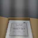 Barefoot Bungalow - GL-1812AMSQ Giulia Quilt Set, Full/Queen, Gray