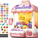 Claw Machine for Kids, Mini Vending Machine with Music, Prize Dispenser Toys for Girls and Boys, Electronic Claw Game Machine for Party Birthdays, Includes 45 Mini Toys (Medium)