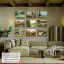 LANCHI95 Framed Canvas Wall Art Vintage Decor, Classical Oil Painting Canvas Prints Champ fleuri, Vintage Wall Art for Home Room Bathroom Decor (Flower 1, 12x16 inch)