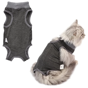 URROMA 1 Piece Cat Surgery Recovery Suit, Alternative E-Collar Cone Anti Licking Pet Surgical Recovery Shirt Skin Diseases Abdominal Wounds Sterilization Cat Suit for Pets Cats Dogs, S
