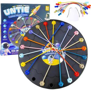 Brainy Knots Rope Untangling GameChildren's Rope Challenge GameStrategy Untangling Challenge Puzzle Suitable for Family Parent-Child Interaction, Travel & Parties Gifts