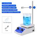 Slendor Magnetic Stirrer SH-2 Hot Plate Mixer Max 520 Lab Hotplate Stirrer 2000 RPM Stir Plate with Thermometer, Stir Bar and Support Stand