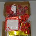 84PCS Happy Anniversary Balloons Kit - Happy Anniversary Decorations for Bedroom Love & Heart Balloons 1000PCS Silk Rose Heart Shaped USB Light String Petals for Romantic Night