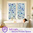 SOMWISE Frosted Glass Window Film, Heat Insulation, UV Block, Anti-Glare, One Way Privacy Tint, Static Cling for Home Bathroom Door, Renter Friendly, Day & Night Privacy 35*157