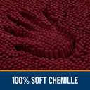 OLANLY Bathroom Runner Rugs 70x24, Soft Absorbent Chenille Bath Rugs, Rubber Backing Quick Dry, Machine Washable Long Bath Mats for Bathroom Floor, Tub and Shower, Home Decor Accessories, Burgundy